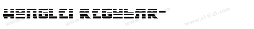 HongLei Regular字体转换